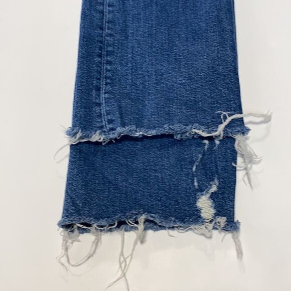 We The Free People Heart & Soul High -Rise Slim Straight Leg Distressed Jeans 28 - Picture 13 of 16